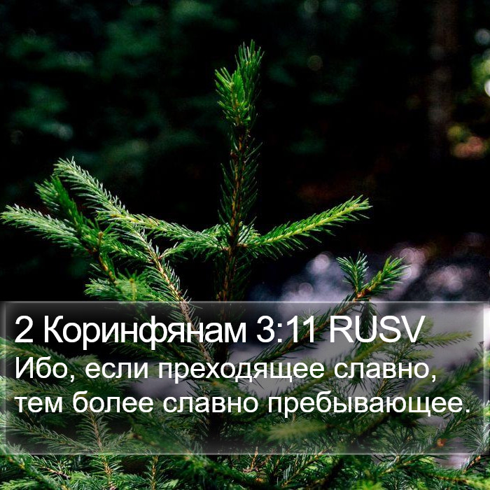 2 Коринфянам 3:11 RUSV Bible Study