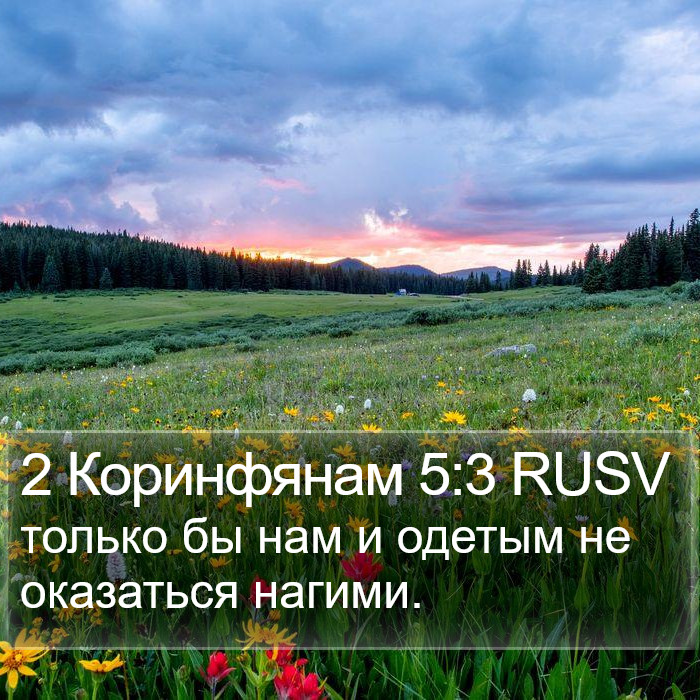 2 Коринфянам 5:3 RUSV Bible Study