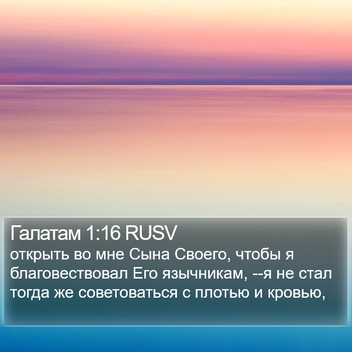 Галатам 1:16 RUSV Bible Study