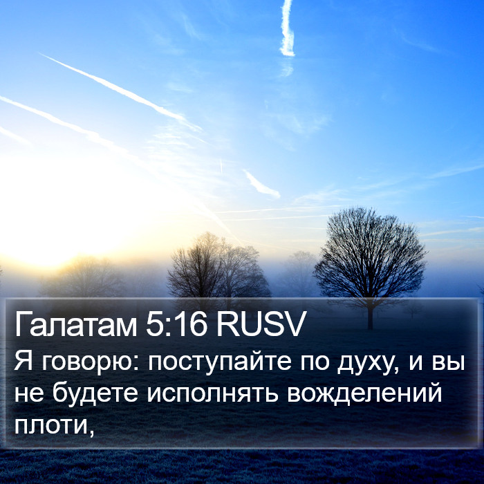 Галатам 5:16 RUSV Bible Study