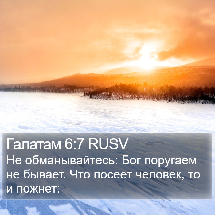 Галатам 6:7 RUSV Bible Study