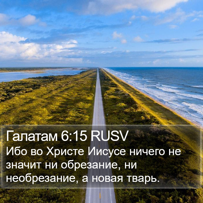 Галатам 6:15 RUSV Bible Study