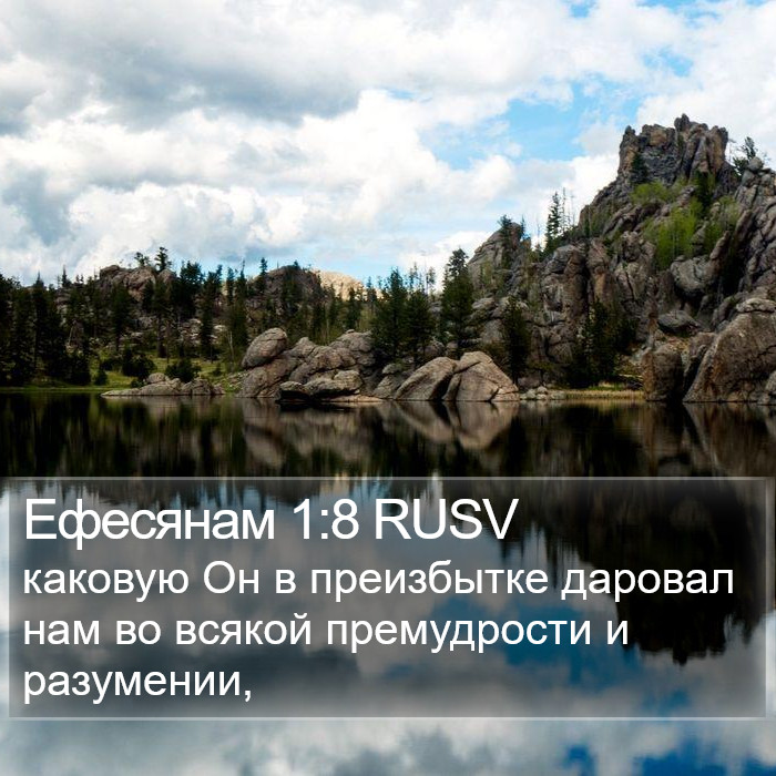 Ефесянам 1:8 RUSV Bible Study