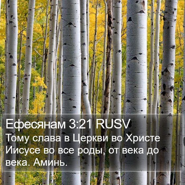 Ефесянам 3:21 RUSV Bible Study