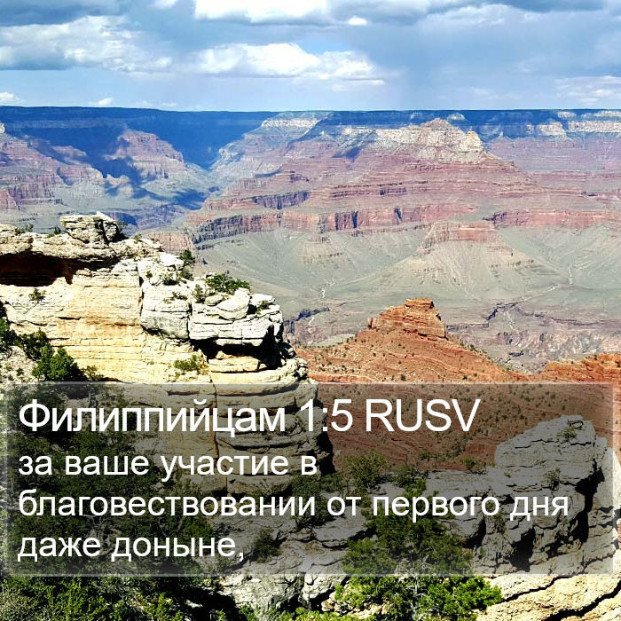 Филиппийцам 1:5 RUSV Bible Study