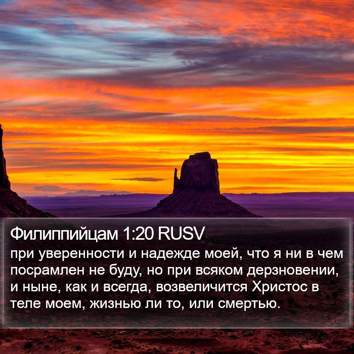 Филиппийцам 1:20 RUSV Bible Study