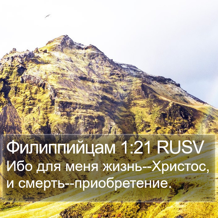 Филиппийцам 1:21 RUSV Bible Study