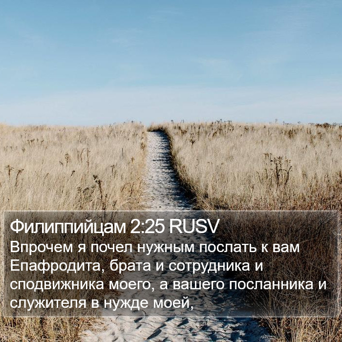 Филиппийцам 2:25 RUSV Bible Study