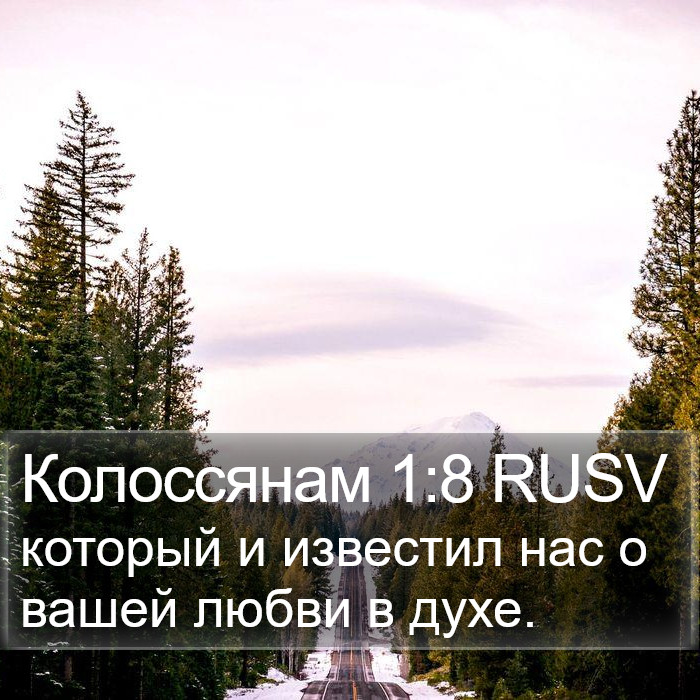 Колоссянам 1:8 RUSV Bible Study