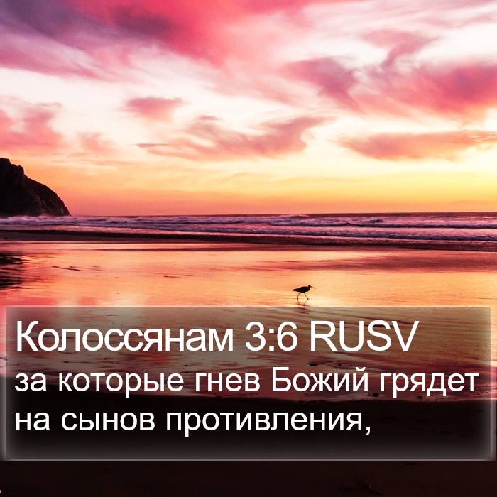 Колоссянам 3:6 RUSV Bible Study
