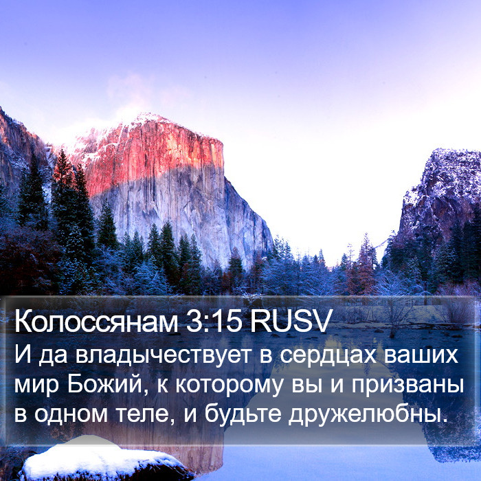 Колоссянам 3:15 RUSV Bible Study