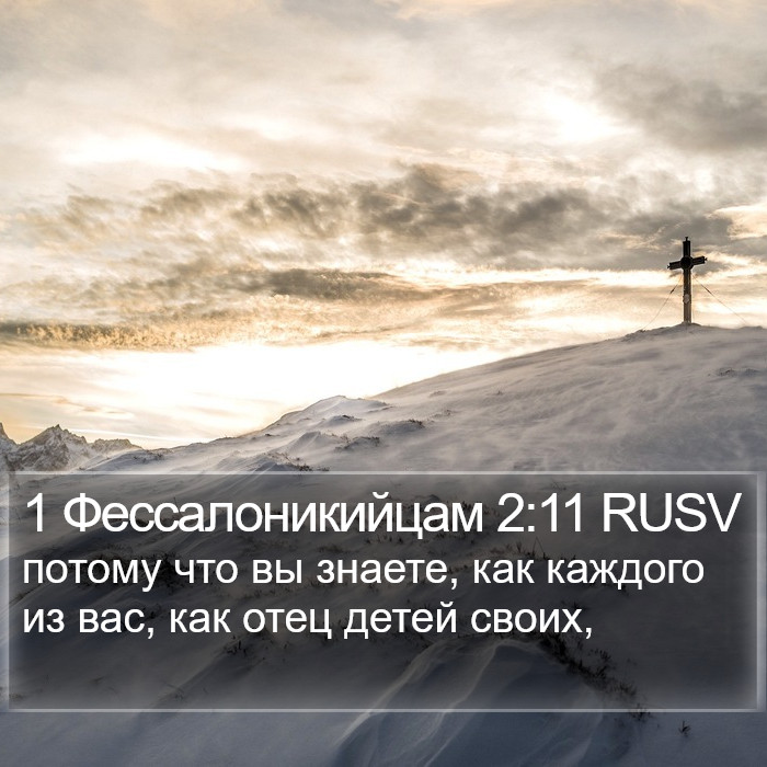 1 Фессалоникийцам 2:11 RUSV Bible Study