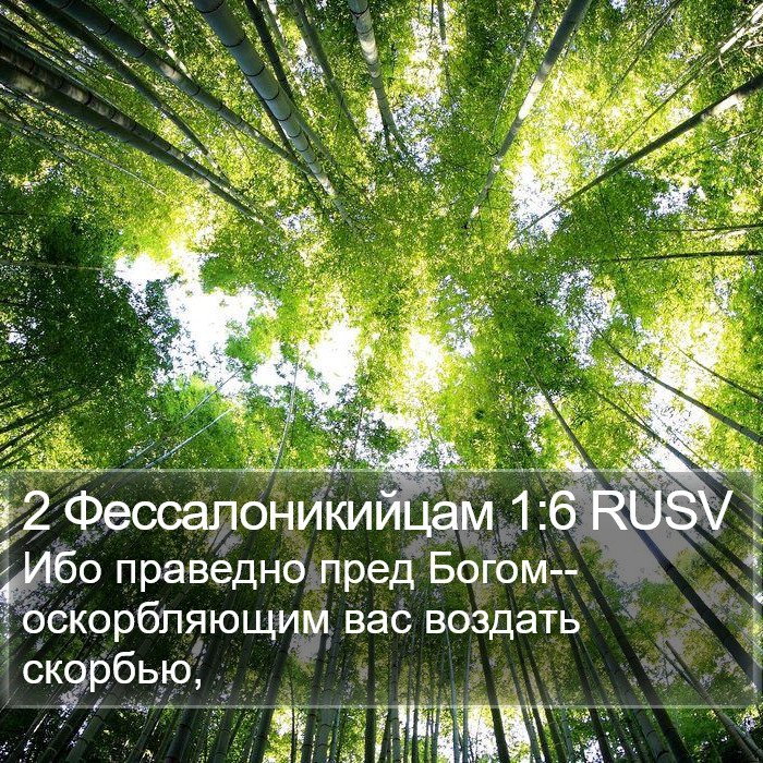 2 Фессалоникийцам 1:6 RUSV Bible Study