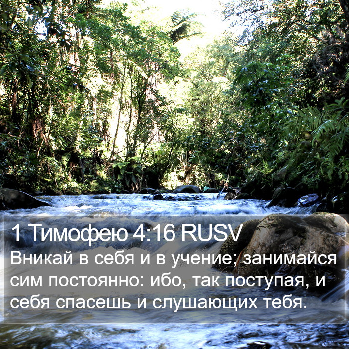 1 Тимофею 4:16 RUSV Bible Study