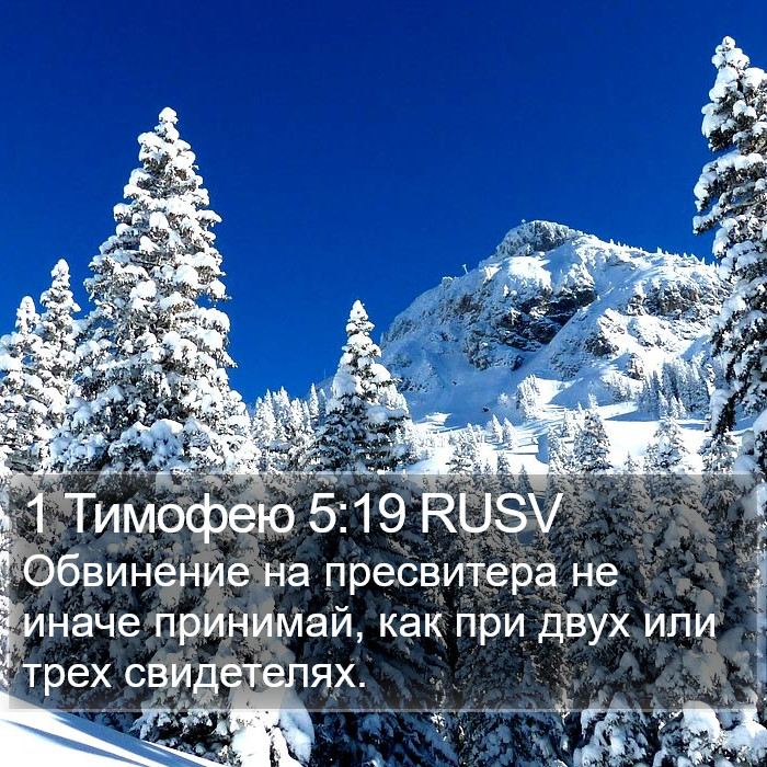 1 Тимофею 5:19 RUSV Bible Study