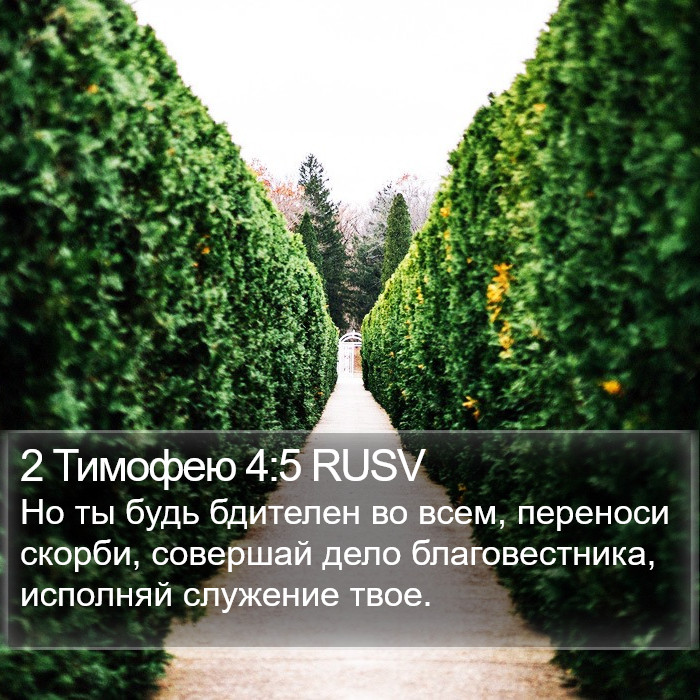 2 Тимофею 4:5 RUSV Bible Study