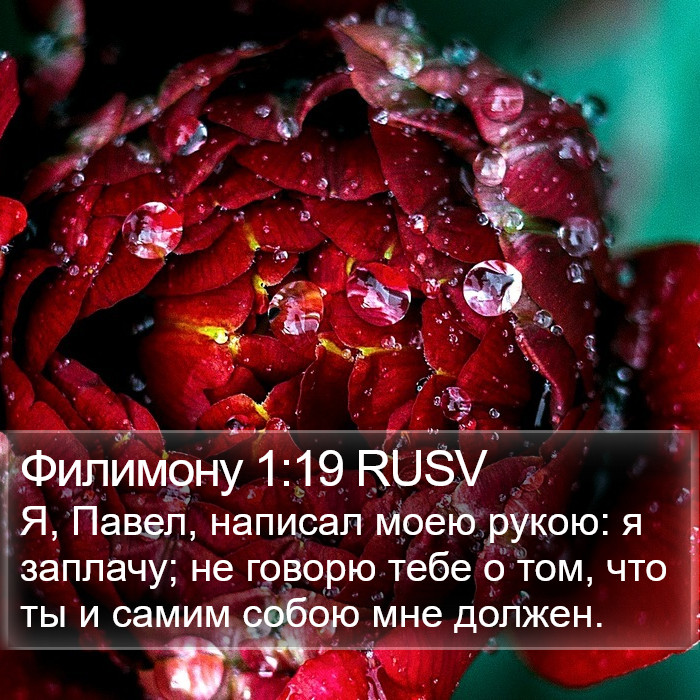 Филимону 1:19 RUSV Bible Study