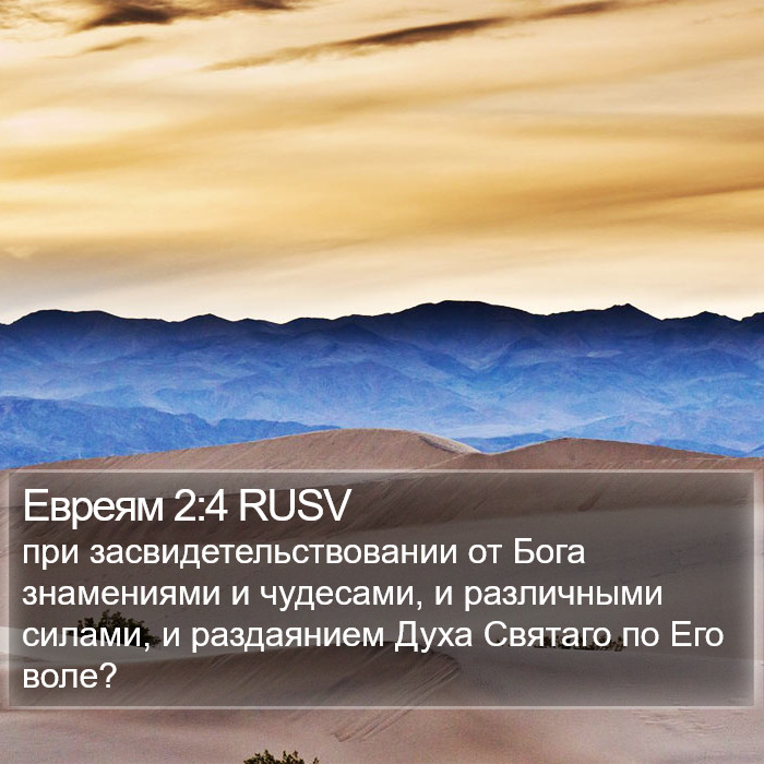 Евреям 2:4 RUSV Bible Study