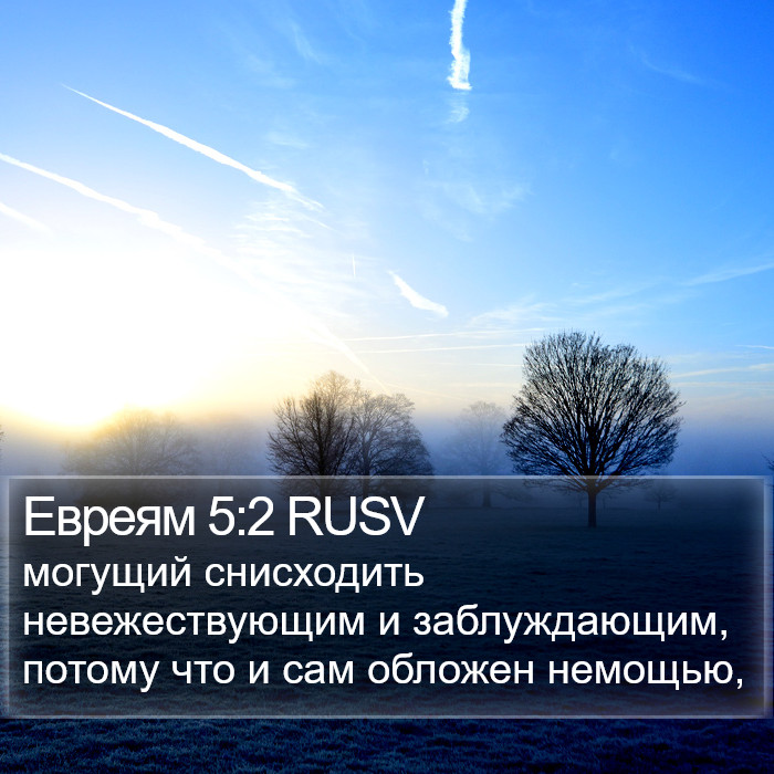Евреям 5:2 RUSV Bible Study