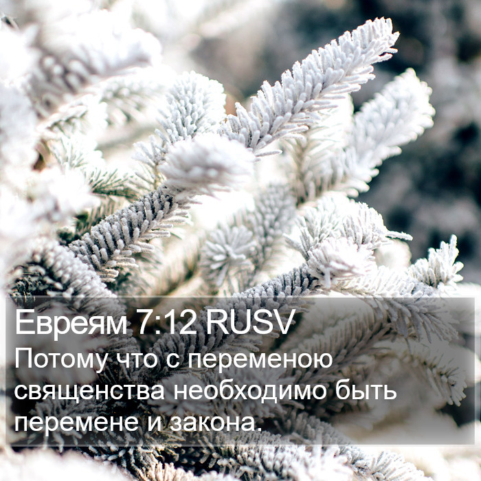 Евреям 7:12 RUSV Bible Study