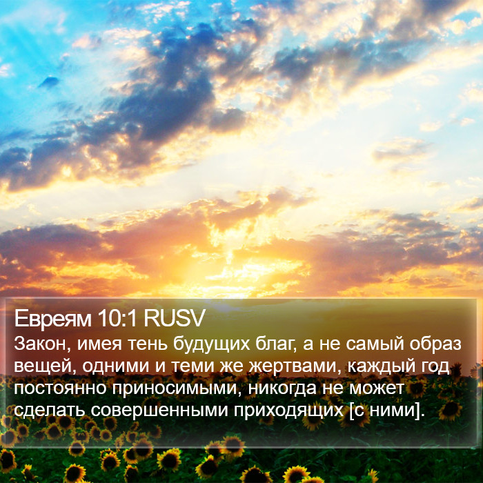 Евреям 10:1 RUSV Bible Study