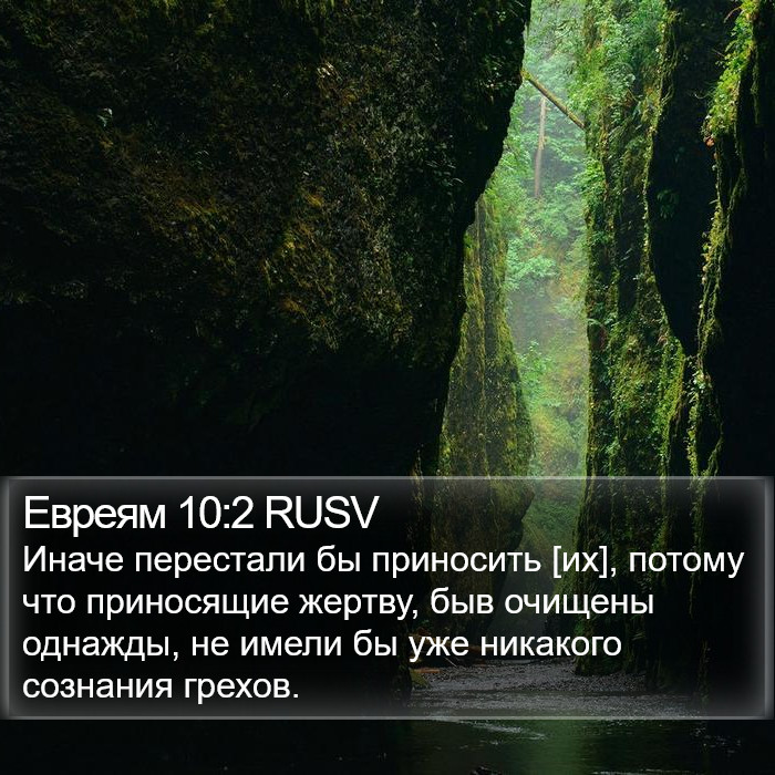 Евреям 10:2 RUSV Bible Study