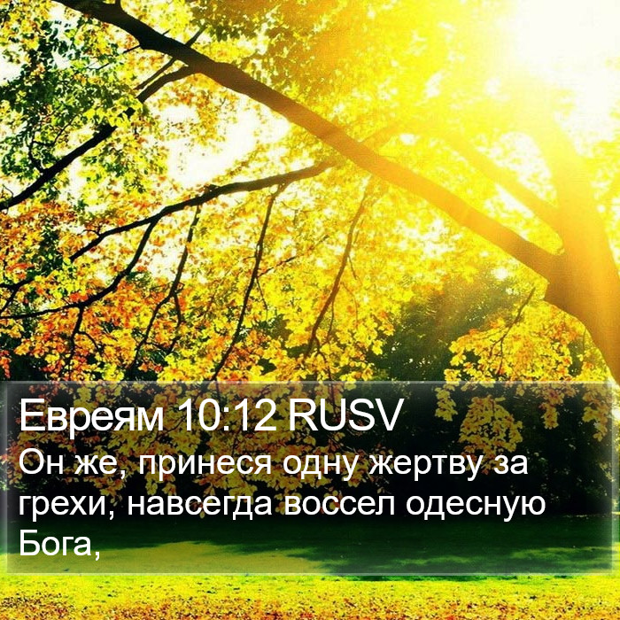 Евреям 10:12 RUSV Bible Study