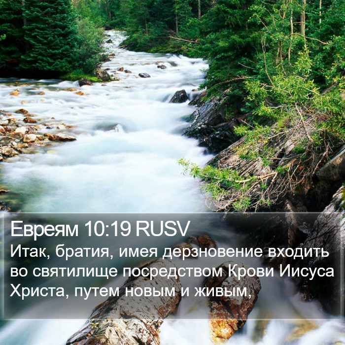 Евреям 10:19 RUSV Bible Study