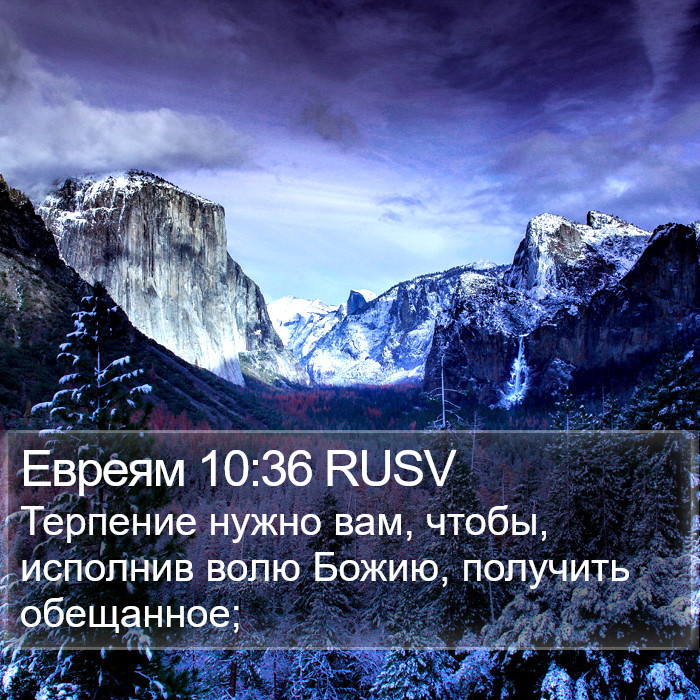 Евреям 10:36 RUSV Bible Study