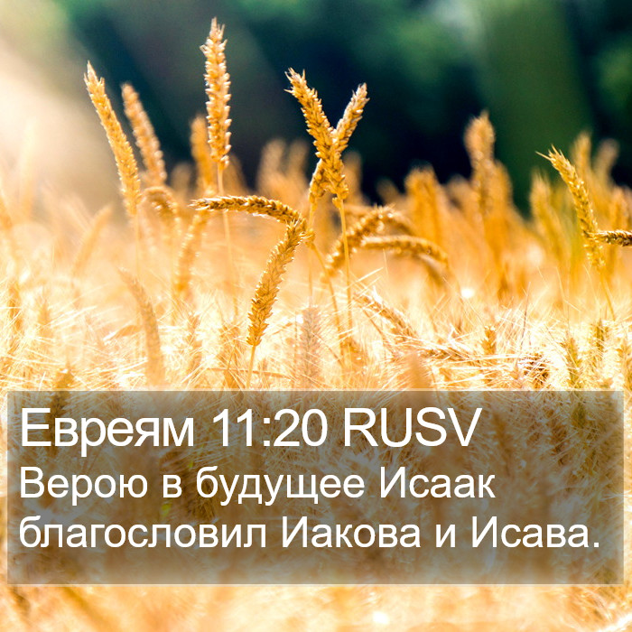 Евреям 11:20 RUSV Bible Study