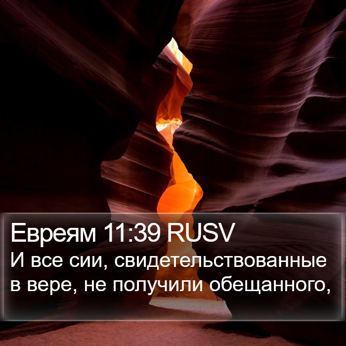 Евреям 11:39 RUSV Bible Study