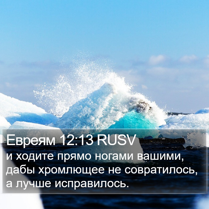 Евреям 12:13 RUSV Bible Study