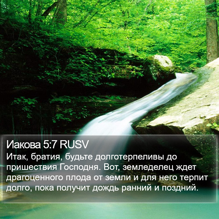 Иакова 5:7 RUSV Bible Study