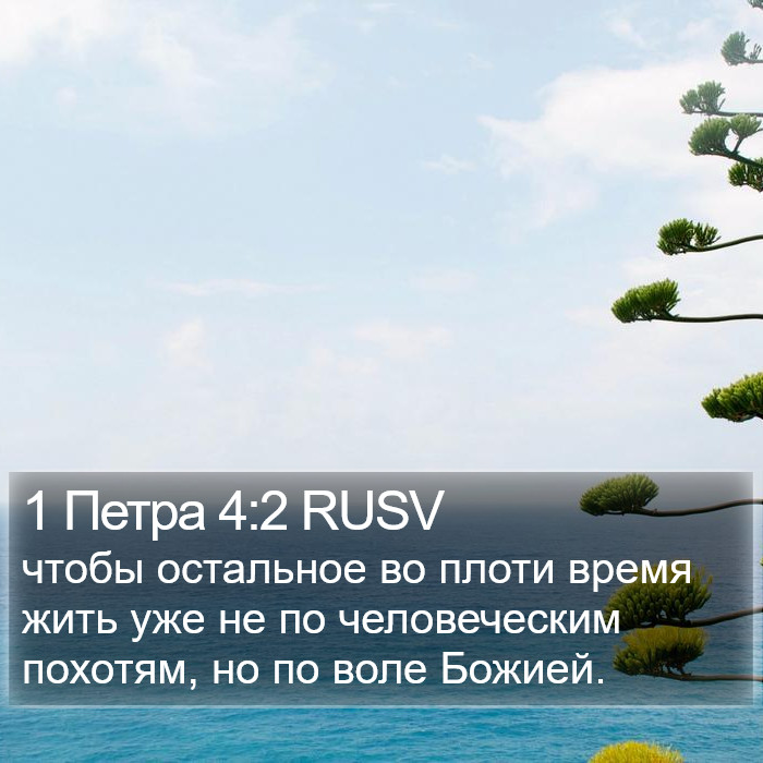 1 Петра 4:2 RUSV Bible Study