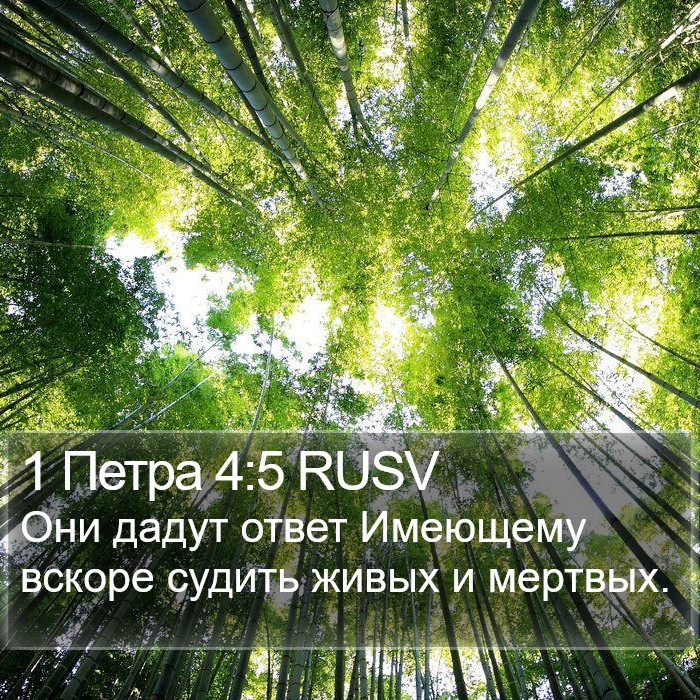 1 Петра 4:5 RUSV Bible Study