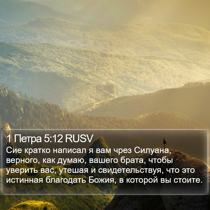 1 Петра 5:12 RUSV Bible Study