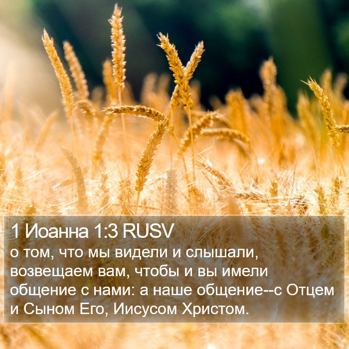 1 Иоанна 1:3 RUSV Bible Study