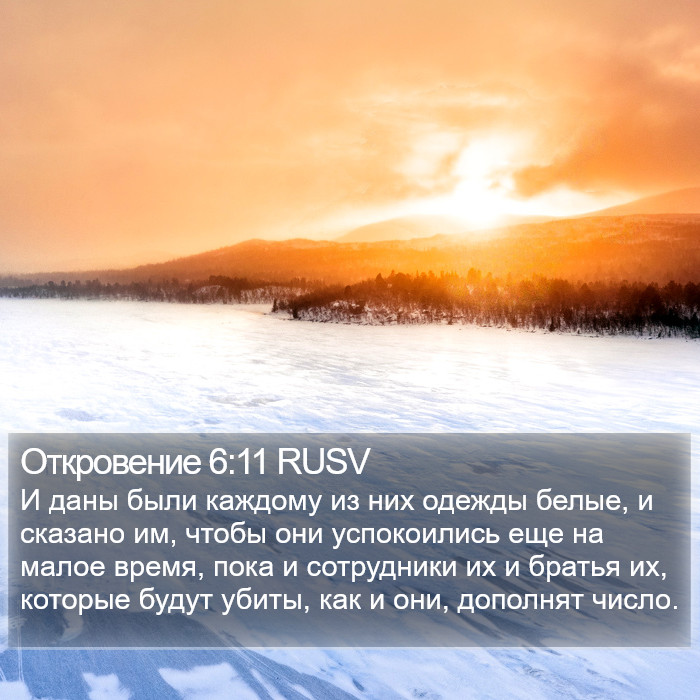 Откровение 6:11 RUSV Bible Study