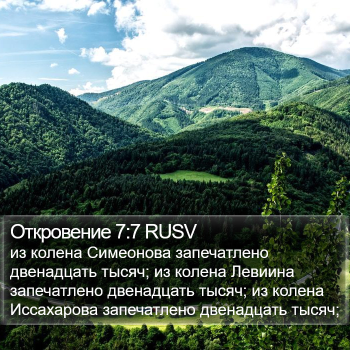 Откровение 7:7 RUSV Bible Study